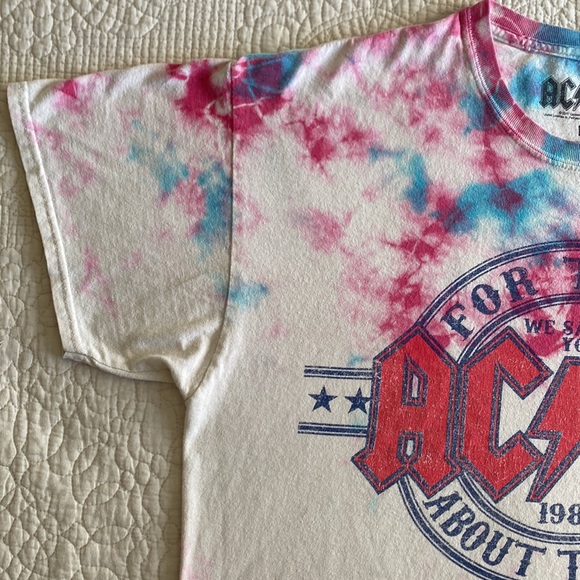 AC/DC For Those About to Rock We Salute You Tie Dye Graphic Short Sleeve Large - Picture 2 of 8